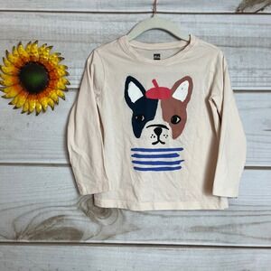 Tea Collection Kids Top 18-24 Months Long Sleeve French Bulldog Graphic